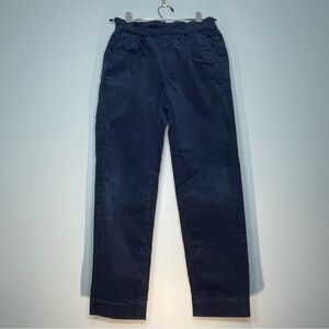 CYRILLUS PARIS Girl's Navy Blue Pull-on Corduroy Pants Pockets Stretch Size 12